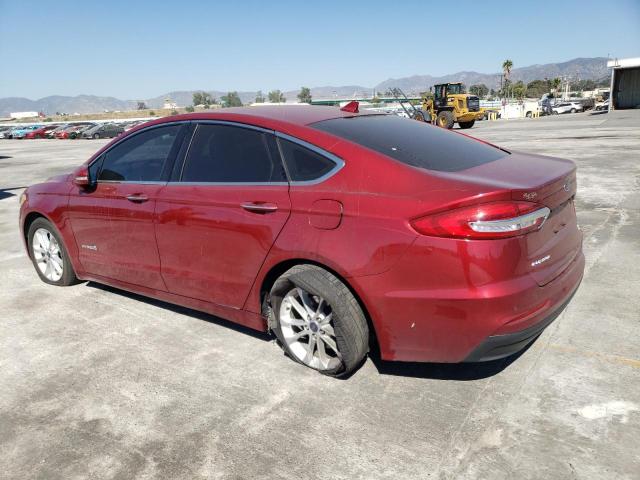 3FA6P0MU5KR239832 - 2019 FORD FUSION SEL RED photo 2