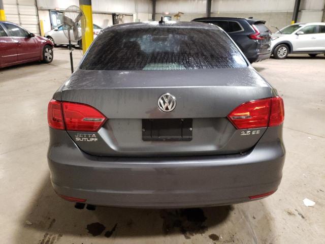 3VWDZ7AJ8BM380094 - 2011 VOLKSWAGEN JETTA SE GRAY photo 6