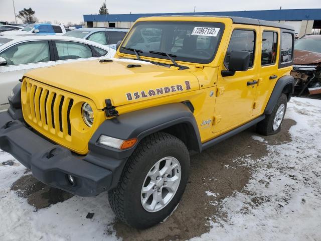 1C4HJXDN4MW601350 - 2021 JEEP WRANGLER U SPORT ყვითელი ფოტო 1