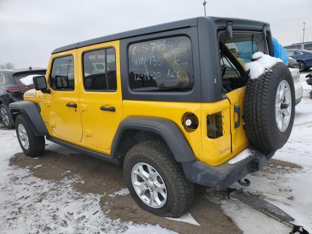 1C4HJXDN4MW601350 - 2021 JEEP WRANGLER U SPORT ყვითელი ფოტო 2