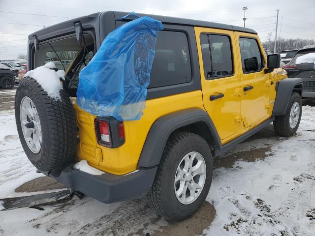1C4HJXDN4MW601350 - 2021 JEEP WRANGLER U SPORT ყვითელი ფოტო 3
