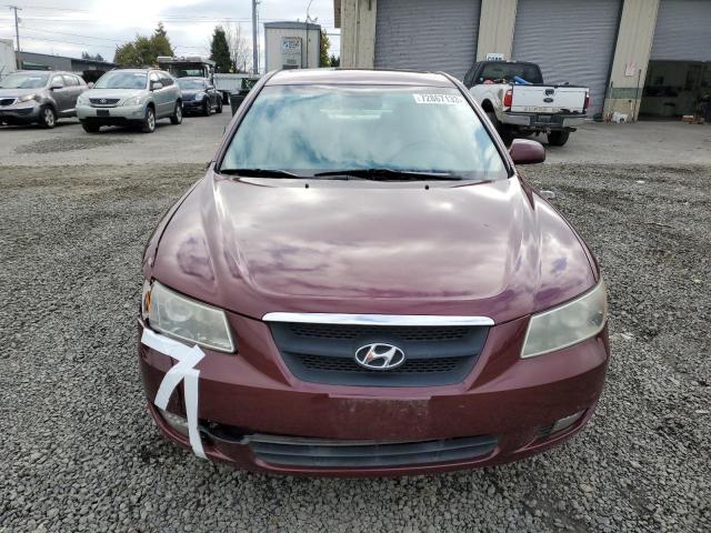 5NPEU46FX7H212723 - 2007 HYUNDAI SONATA SE RED photo 5