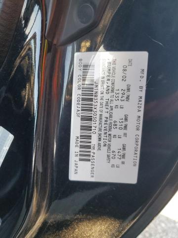 JM1NB353X30301710 - 2003 MAZDA MX-5 MIATA BASE BLACK photo 13