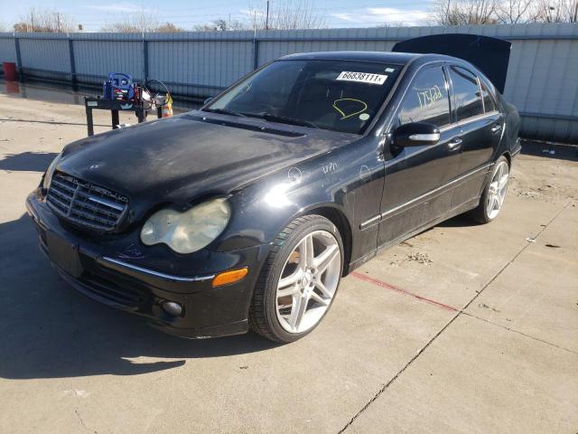 WDBRF54H87A917502 - 2007 MERCEDES-BENZ C 280 BLACK photo 2