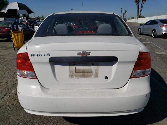 KL1TD56646B546931 - 2006 CHEVROLET AVEO BASE WHITE photo 6