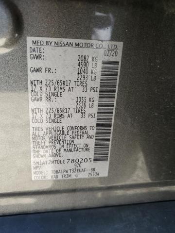 5N1AT2MT0LC780205 - 2020 NISSAN ROGUE S GRAY photo 13