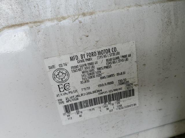 2LMTJ8LR2GBL56364 - 2016 LINCOLN MKX RESERVE 白色 照片 13