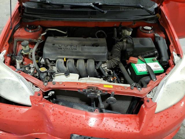 2T1KR32E96C608008 - 2006 TOYOTA COROLLA MA XR RED photo 11