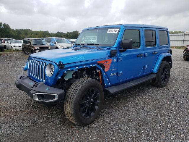 1C4JJXP68MW847646 - 2021 JEEP WRANGLER U SAHARA 4XE BLUE photo 1