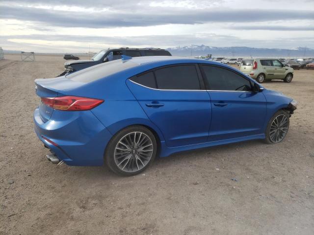 KMHD04LB0JU533705 - 2018 HYUNDAI ELANTRA SPORT BLUE photo 3