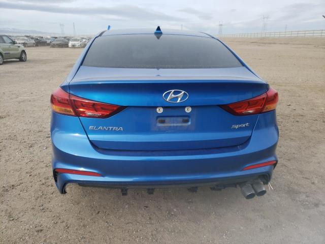 KMHD04LB0JU533705 - 2018 HYUNDAI ELANTRA SPORT BLUE photo 6