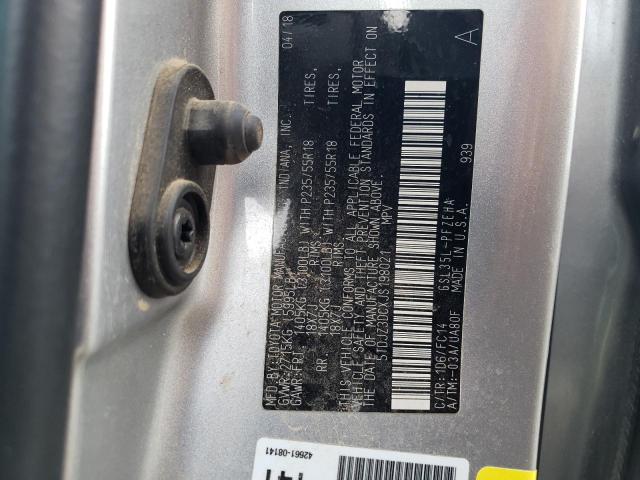 5TDJZ3DCXJS198021 - 2018 TOYOTA SIENNA LE SILVER photo 13