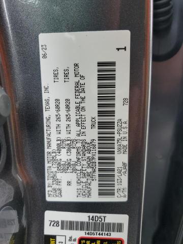 5TFNA5DB7PX116079 - 2023 TOYOTA TUNDRA CREWMAX PLATINUM Graphit Foto 13