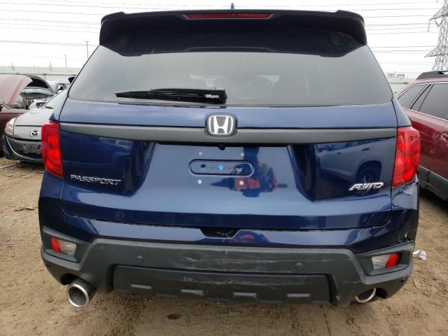 5FNYF8H57NB029696 - 2022 HONDA PASSPORT EXL BLUE photo 6