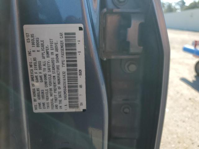 1HGCM564X7A141432 - 2007 HONDA ACCORD LX GRAY photo 12