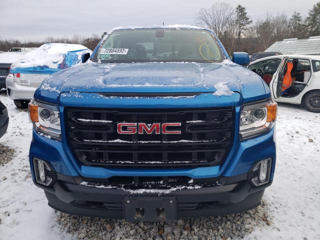 1GTG6CEN9M1218540 - 2021 GMC CANYON ELEVATION BLUE photo 5