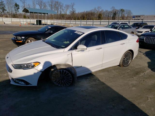 3FA6P0RU0HR323008 - 2017 FORD FUSION TITANIUM HEV WHITE photo 1