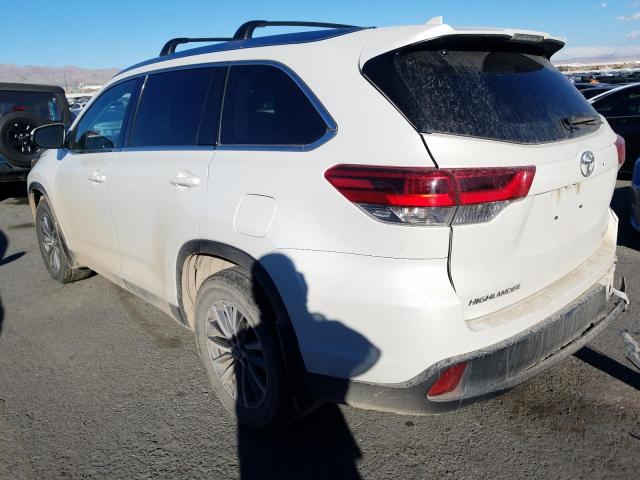 5TDJZRFH3KS567704 - 2019 TOYOTA HIGHLANDER SE WHITE photo 2