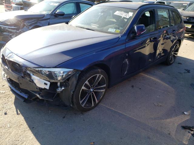 WBA8K3C59KA484413 - 2019 BMW 330XI Синий фото 1