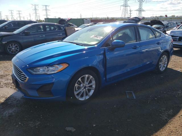 3FA6P0HD8LR246057 - 2020 FORD FUSION SE BLUE photo 1