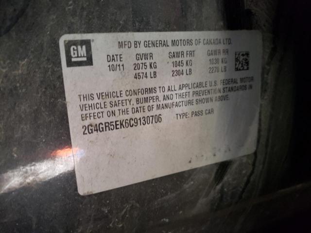 2G4GR5EK6C9130706 - 2012 BUICK REGAL 黑色 照片 12