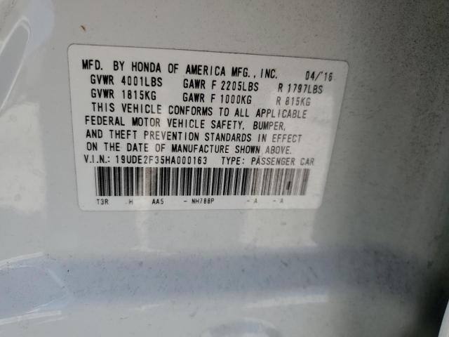 19UDE2F35HA000163 - 2017 ACURA ILX BASE WATCH PLUS WHITE photo 12