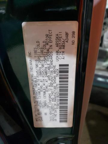 5TBBT44102S311575 - 2002 TOYOTA TUNDRA ACCESS CAB მწვანე ფოტო 12