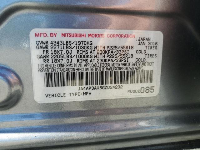 JA4AP3AU5GZ024202 - 2016 MITSUBISHI OUTLANDER ES SILVER photo 13