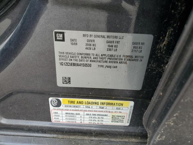 1G1ZC5EB8A4150530 - 2010 CHEVROLET MALIBU 1LT CHARCOAL photo 12