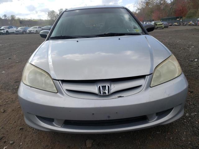 2HGES16455H512969 - 2005 HONDA CIVIC DX SILVER photo 5