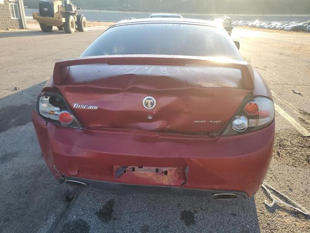 KMHHN66F07U254244 - 2007 HYUNDAI TIBURON GT RED photo 6