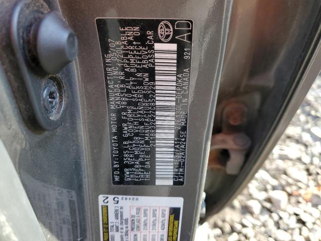 2T1BR32E27C852729 - 2007 TOYOTA COROLLA CE CHARCOAL photo 12