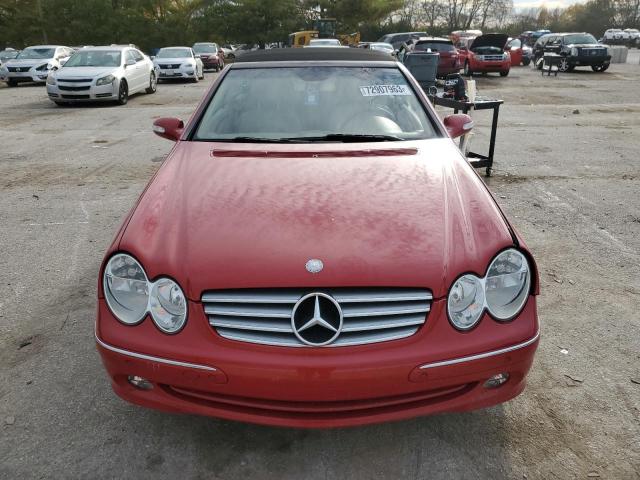 WDBTK65J15F161603 - 2005 MERCEDES-BENZ CLK 320 RED photo 5