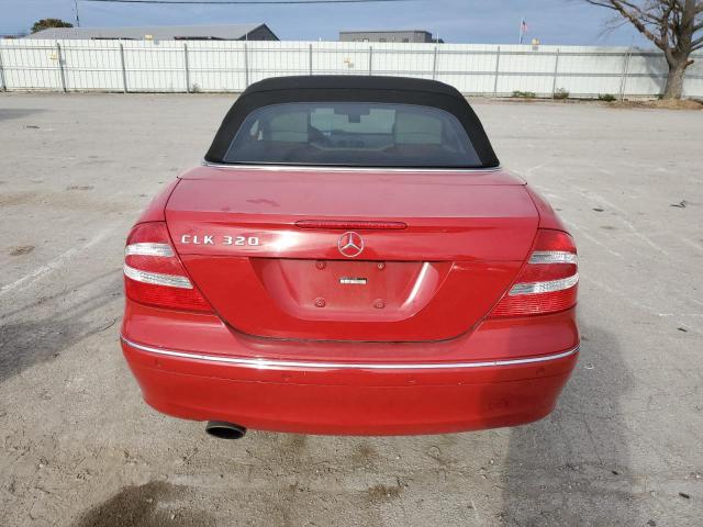 WDBTK65J15F161603 - 2005 MERCEDES-BENZ CLK 320 RED photo 6