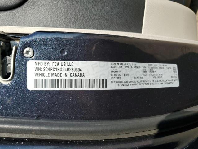 2C4RC1BG2LR280304 - 2020 CHRYSLER PACIFICA TOURING L CHARCOAL photo 13