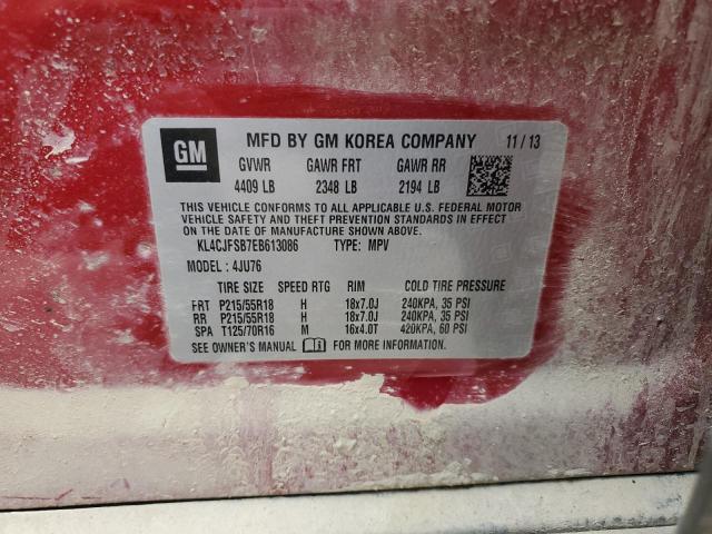 KL4CJFSB7EB613086 - 2014 BUICK ENCORE CONVENIENCE Qırmızı foto 13