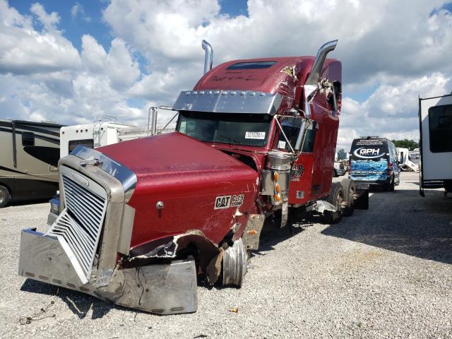 1FUJAPAV81LJ20142 - 2001 FREIGHTLINER CONVENTION FLD132 XL CLASSIC BURGUNDY photo 2