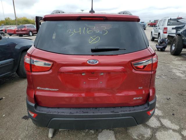 MAJ6S3GL7LC341653 - 2020 FORD ECOSPORT SE RED photo 6