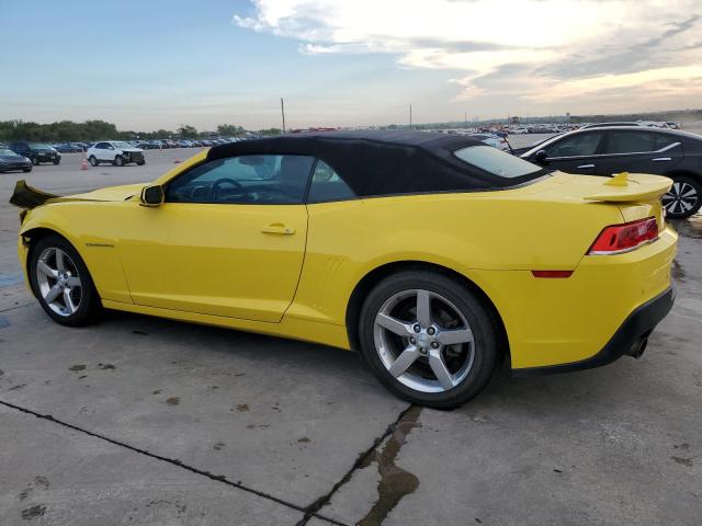 2G1FD3D38F9232390 - 2015 CHEVROLET CAMARO LT YELLOW photo 2