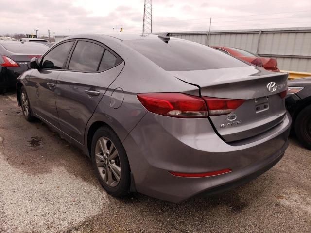 5NPD84LF0JH323535 - 2018 HYUNDAI ELANTRA SEL GRAY photo 2