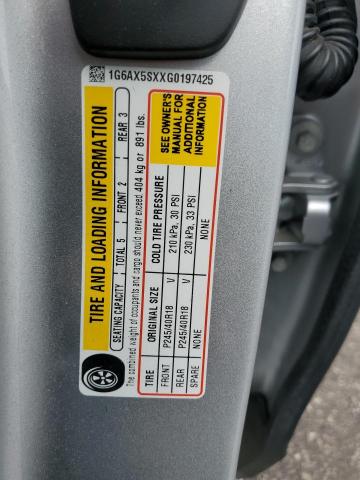 1G6AX5SXXG0197425 - 2016 CADILLAC CTS LUXURY COLLECTION SILVER photo 12