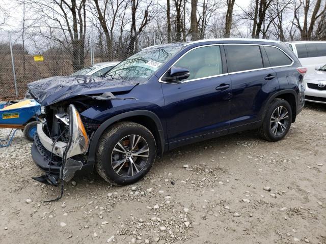5TDJKRFHXGS333510 - 2016 TOYOTA HIGHLANDER XLE BLUE photo 1
