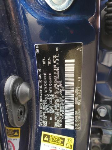 5TDJKRFHXGS333510 - 2016 TOYOTA HIGHLANDER XLE BLUE photo 13