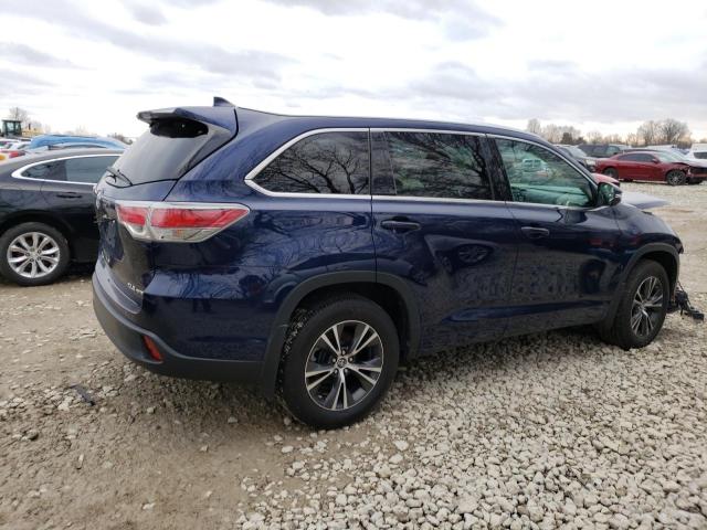 5TDJKRFHXGS333510 - 2016 TOYOTA HIGHLANDER XLE BLUE photo 3