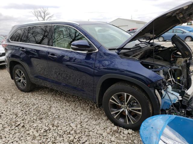 5TDJKRFHXGS333510 - 2016 TOYOTA HIGHLANDER XLE BLUE photo 4