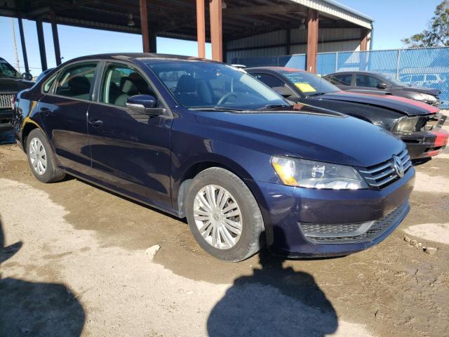 1VWAP7A32EC006192 - 2014 VOLKSWAGEN PASSAT S BLUE photo 4