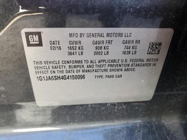 1G1JA6SH4G4150096 - 2016 CHEVROLET SONIC LS 石墨色 照片 12