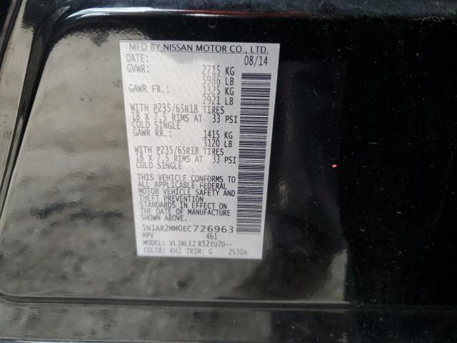 5N1AR2MM0EC726963 - 2014 NISSAN PATHFINDER S 黑色 照片 13