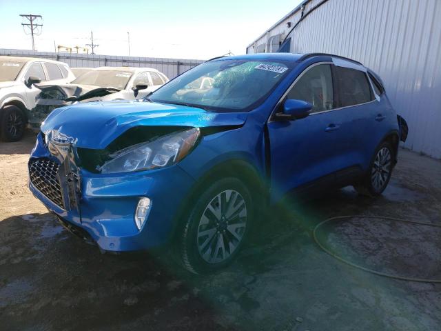 1FMCU9J92LUB17333 - 2020 FORD ESCAPE TITANIUM BLUE photo 1