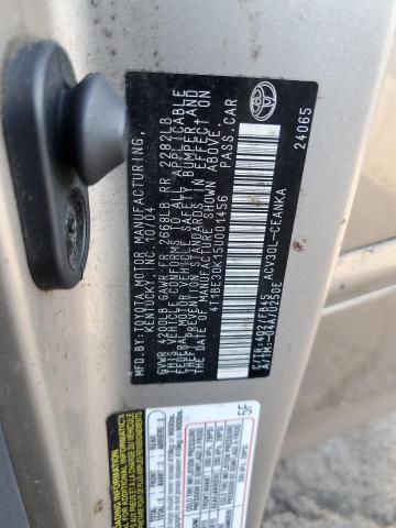 4T1BE30K15U001456 - 2005 TOYOTA CAMRY LE GRAY photo 12